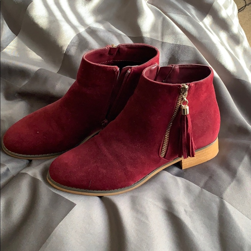 Maroon/berry red booties! (purchased on PoshMark